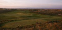 Machrie - evening light across the links